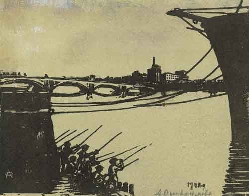 Leningrad. Fishing boys. — Anna Ostroumova-Lebedeva