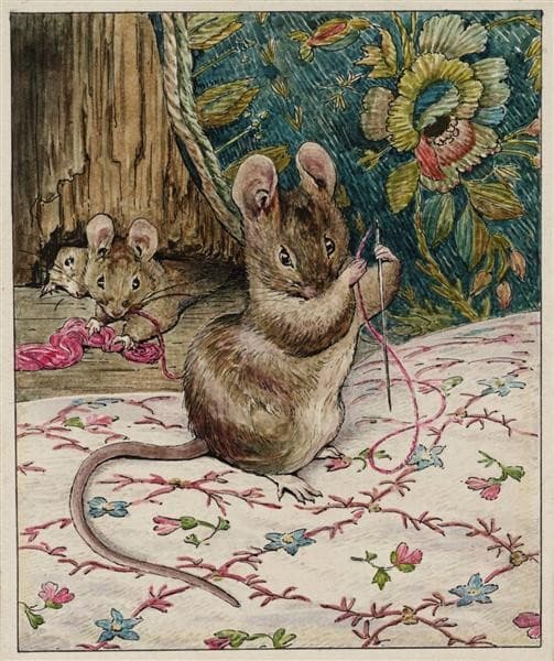 The Mice at Work.Threading the Needle — Beatrix Potter