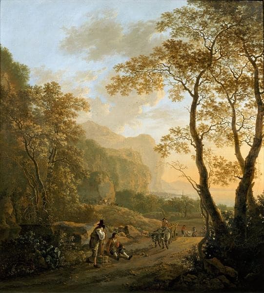 Landscape with Resting Travellers and Oxcart — Jan Dirksz Both