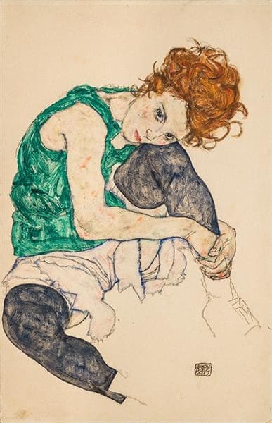 Seated Woman with Bent Knee — Egon Schiele