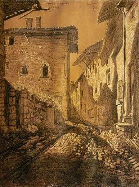 Pérouges, Rue Des Rondes, Le Grenier À Sel — Fernand Combes