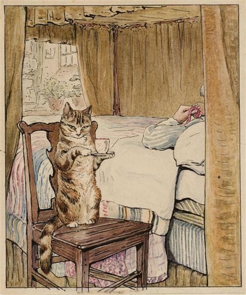 Simpkin at the Tailor’s Bedside — Beatrix Potter
