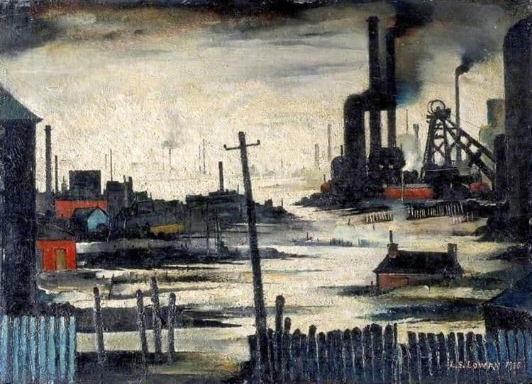 River Scene — L.S. Lowry
