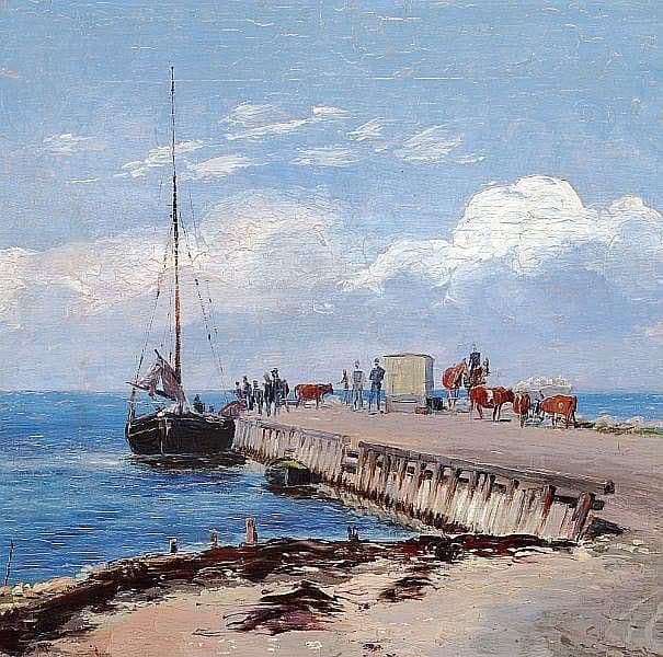 Brakkebroen landing stage on Saltholm — Theodor Philipsen