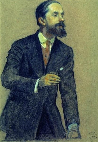 Портрет И. Я. Билибина — Boris Kustodiev