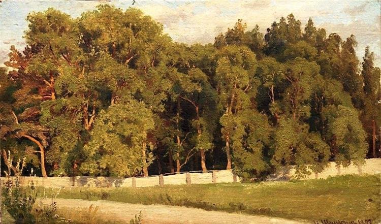 Woods behind the fence — Ivan Shishkin