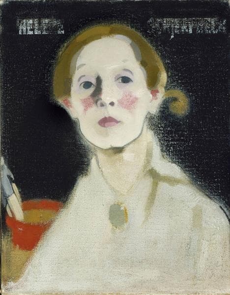 Self-portrait with Black Background — Helene Schjerfbeck