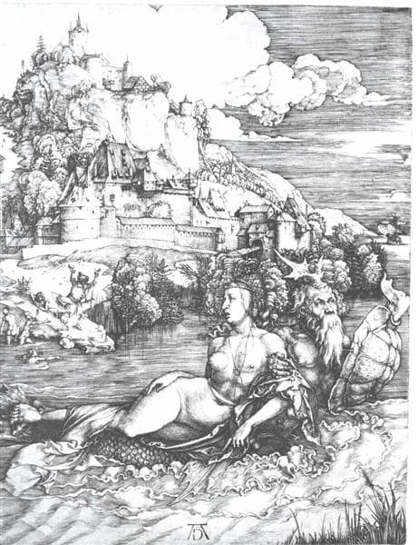 A sea monster bearing away a princess — Albrecht Dürer