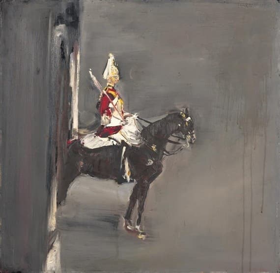 A Guard on Horseback in London — Varlin