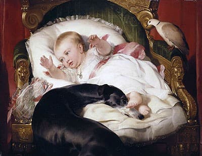 Victoria, Princess Royal, with Eos — Edwin Landseer