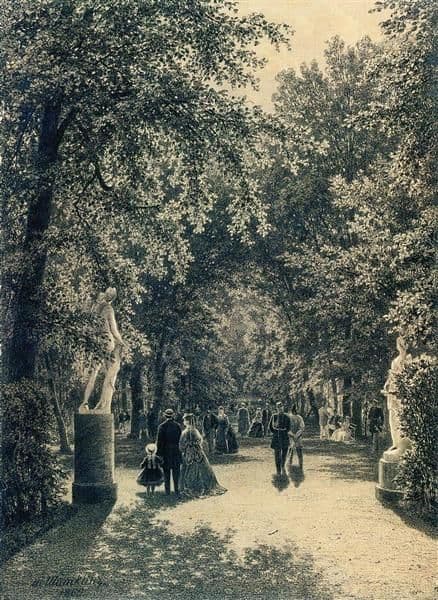 Аллея Летнего сада в Петербурге — Ivan Shishkin