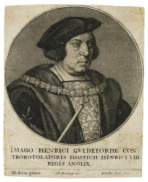 Portrait of Sir Henry Guildford, after Hans Holbein the Younger — Wenceslaus Hollar