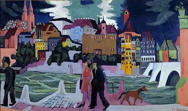 View of Basel and the Rhine — Ernst Ludwig Kirchner
