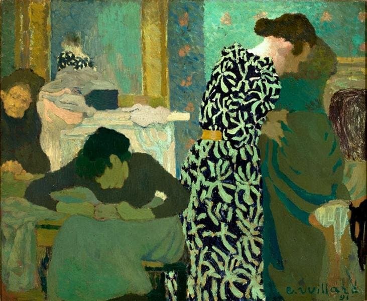 The Flowered Dress — Édouard Vuillard
