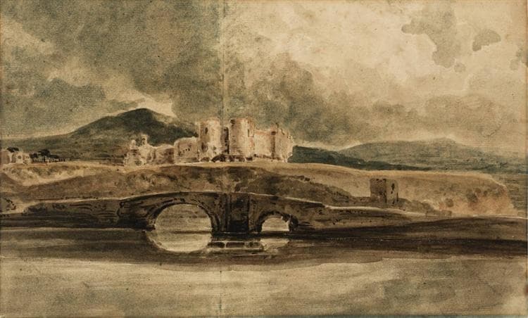 Rhyddlan Castle and Bridge — Thomas Girtin