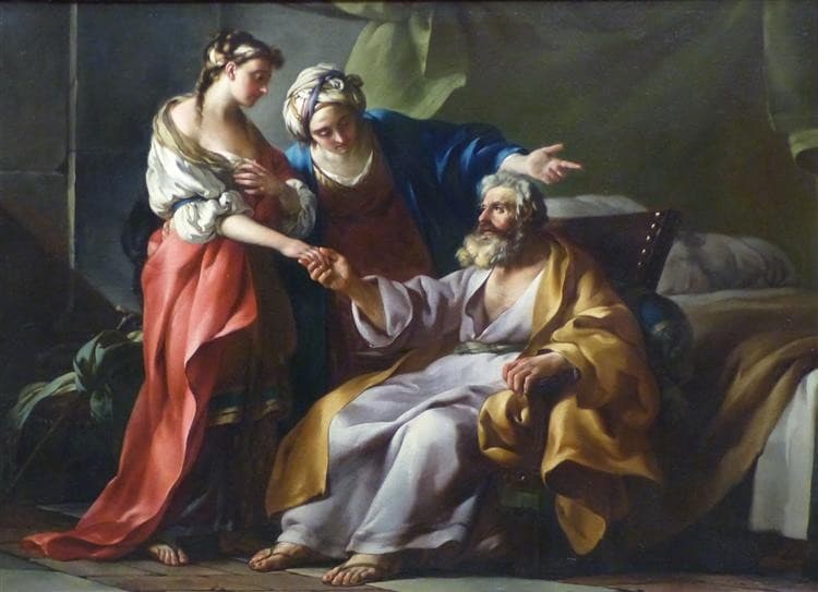 Hagar to Abraham with Sarah — Joseph-Marie Vien