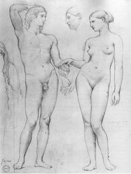 Study for The Golden Age — Jean-Auguste-Dominique Ingres