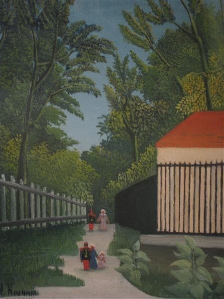 Landscape in Montsouris Park with Five Figures — Henri Rousseau