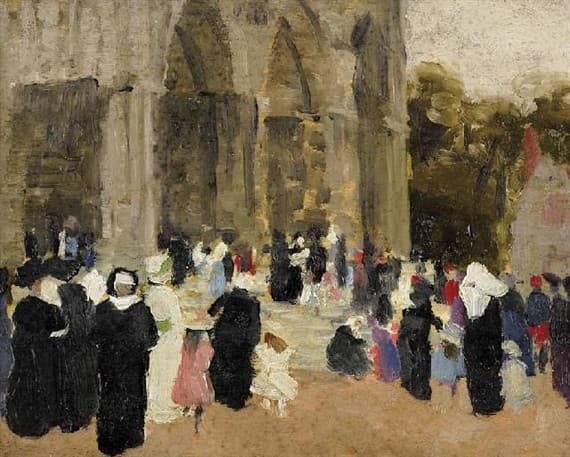 Children and Nurses — Ethel Carrick