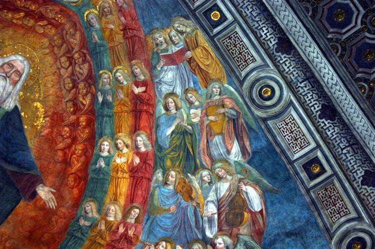 Coronation of Mary (detail) — Ambrogio Bergognone