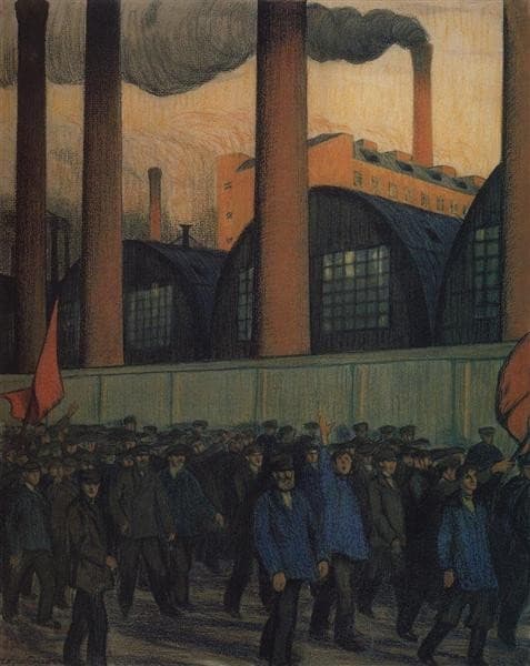 Манифестация — Boris Kustodiev