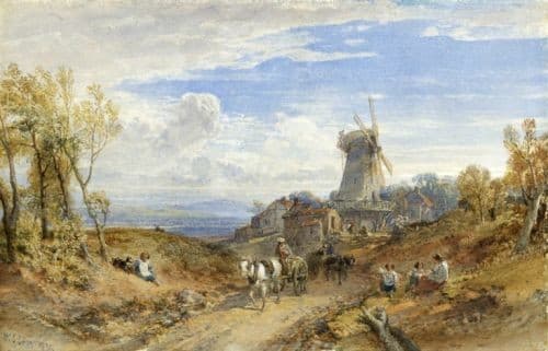 A Windmill by a Country Road — William Leighton Leitch
