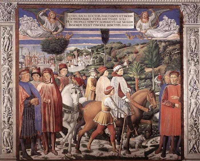 St. Augustine Departing for Milan — Benozzo Gozzoli