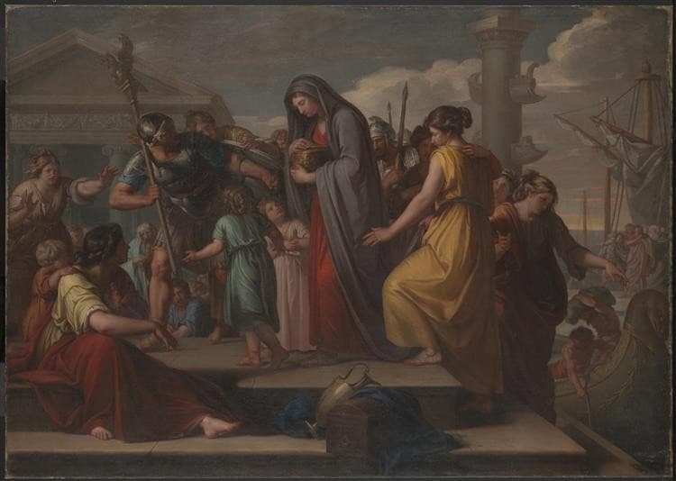 Agrippina Landing at Brindisium with the Ashes of Germanicus — Gavin Hamilton