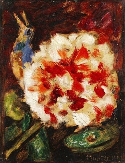 Blume mit Vogel und Echsenkopf — Gabriele Münter