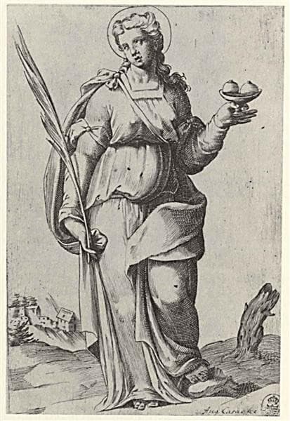 St. Agatha, from the episode "Holy Women" — Agostino Carracci