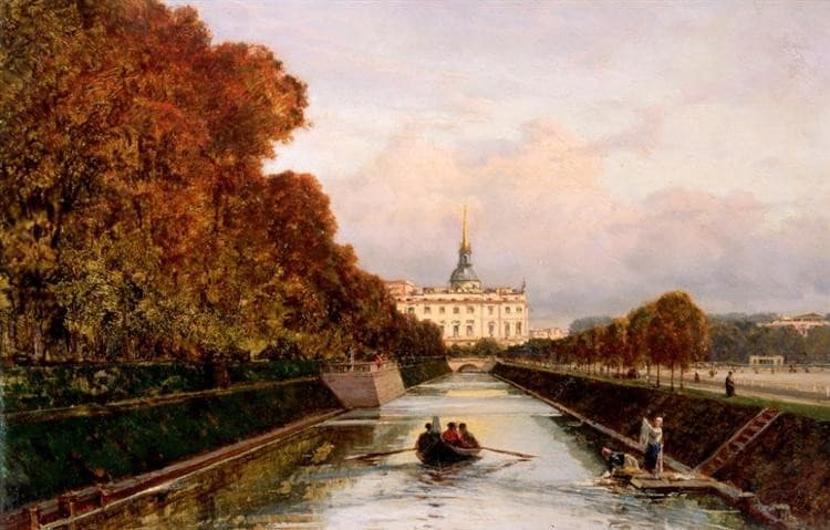 Вид с Лебяжьей канавки на Михайловский замок в Петербурге — Alexey Bogolyubov