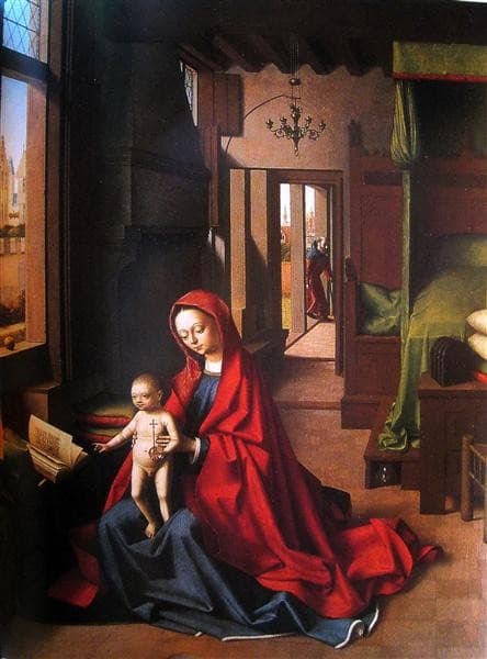 The Virgin and Child in a gothic interior — Petrus Christus