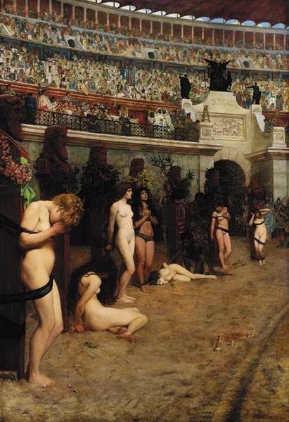 Faithful unto Death: 'Christianae ad Leones!' — Herbert Gustave Schmalz (Herbert Carmichael)