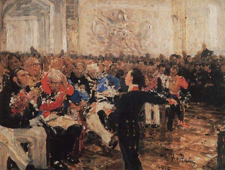 A. Pushkin on the act in the Lyceum on Jan. 8, 1815 — Ilya Repin
