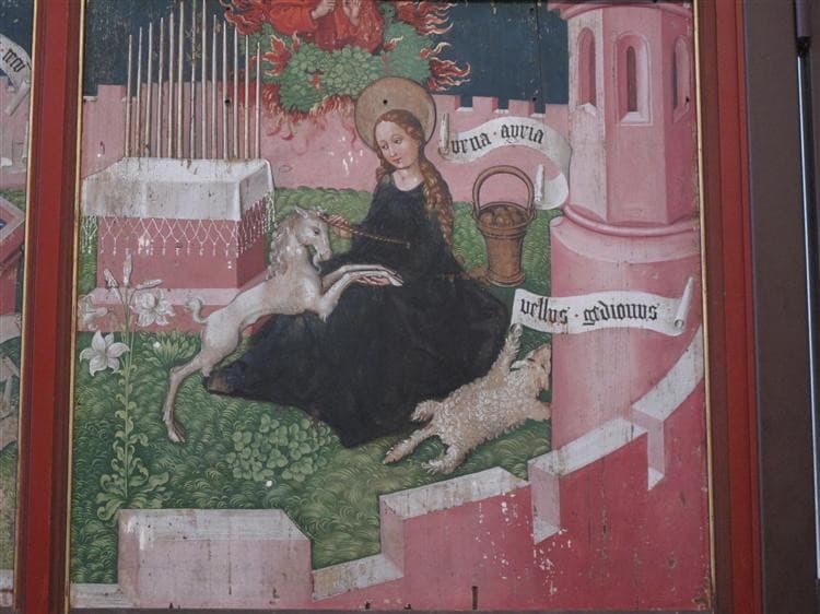 Altarpiece of the Dominicans: The Mystical Hunt — Martin Schongauer