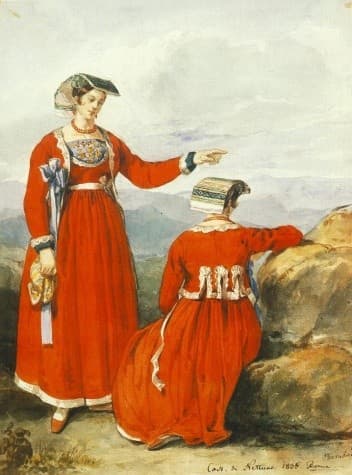 Women at Nettuno — Miklós Barabás