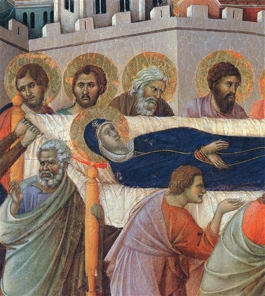 The death of Mary (Fragment) — Duccio
