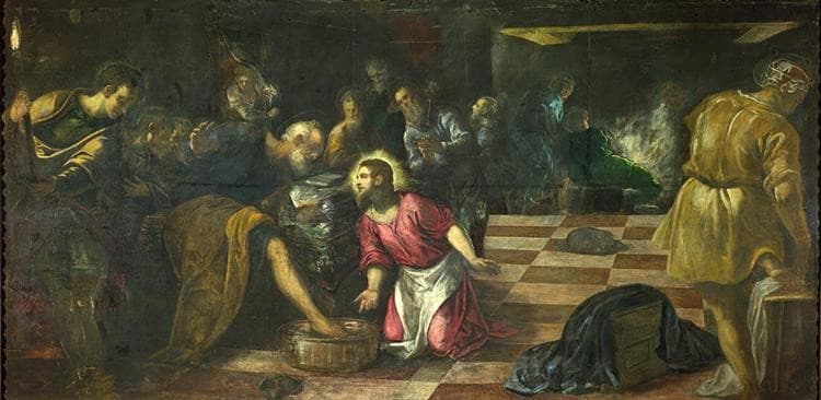 Christ washing the Feet of the Disciples — Tintoretto