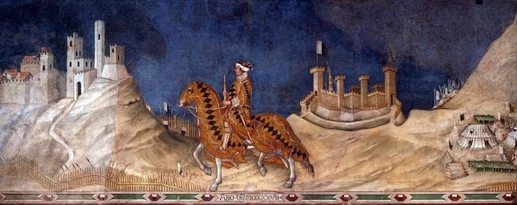 Guidoriccio da Fogliano at the siege of Montemassi — Simone Martini