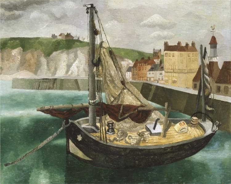 A Fishing Boat in Dieppe Harbour — Christopher Wood