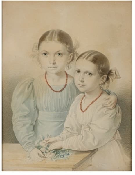 Austrian Family, The Daughters — Josef Kriehuber
