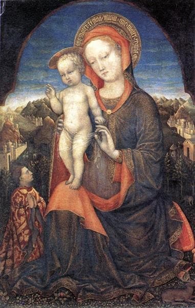 The Madonna of Humility adored by Leonello d'Este — Jacopo Bellini
