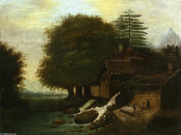 Landscape with Mill — Paul Cézanne