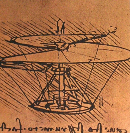 Design for a helicopter — Leonardo da Vinci