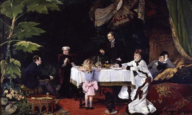 Lunch in the Greenhouse — Louise Abbéma