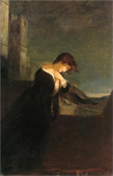 Lady on the Battlements of a Castle — Thomas Sully