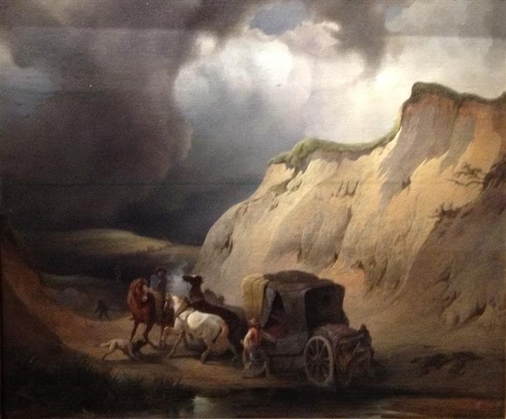 Attack on the Stagecoach — Genaro Pérez Villaamil