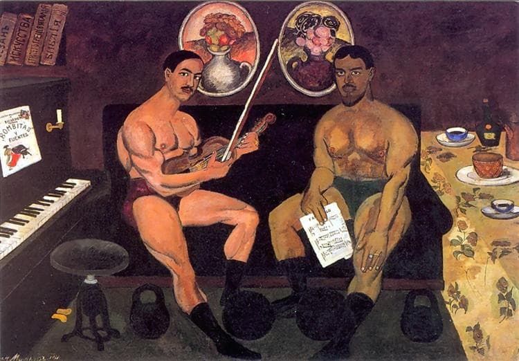 Self-portrait and a portrait of Pyotr Konchalovsky — Ilya Mashkov
