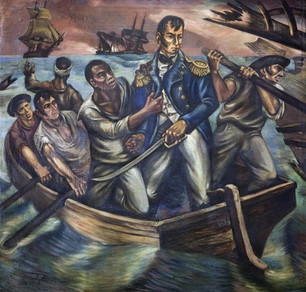 Cyrus Tiffany in the Battle of Lake Erie, September 13, 1813 — Martyl Langsdorf