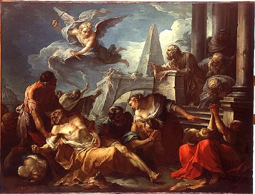 David Se Résigne À La Volonté Du Seigneur Qui a Frappé Son Royaume De La Peste — Joseph-Marie Vien